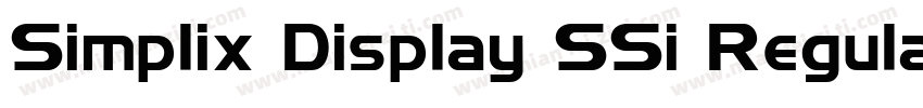 Simplix Display SSi Regular001001字体转换